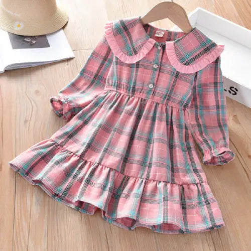 Little Rancher: Western Baby Dress Shirt - Pink plaid / 90cm