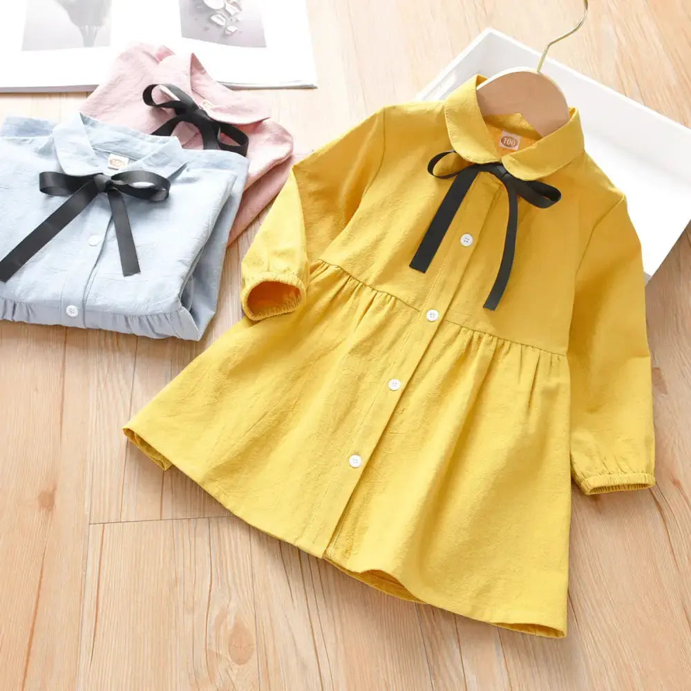 Little Rancher: Western Baby Dress Shirt - Yellow / 90cm