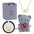Love Duo Necklace - Gray Bear Necklace / Copper