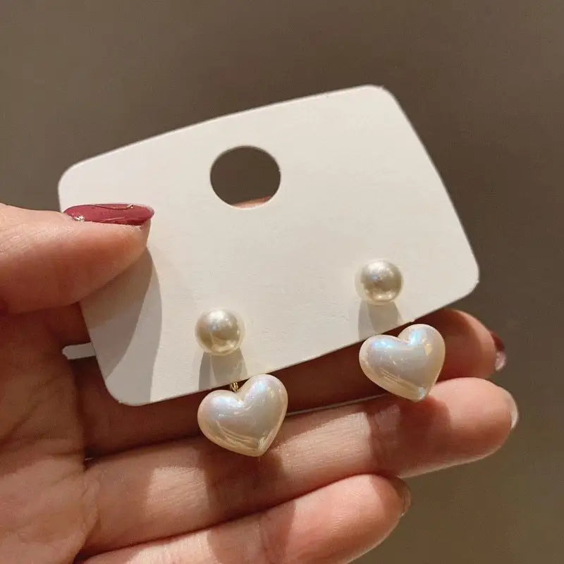 Love Pearl Stud Earrings - H207