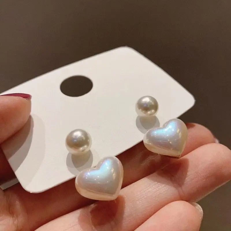 Love Pearl Stud Earrings - H207
