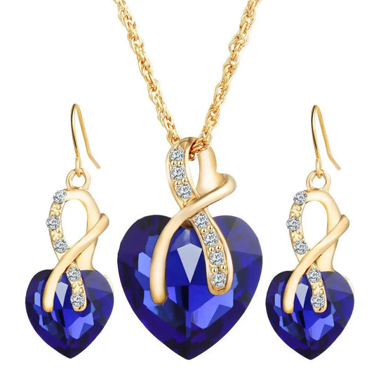 LoveGem: Heart Crystal Zircon Earrings