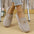 Low Top Solid Color Canvas Shoes with Rubber Sole - Khaki / 36