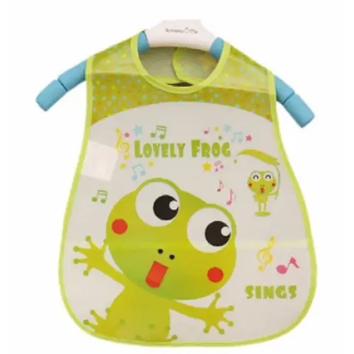 LunchGuard: EVA Waterproof Baby Bibs - Frog