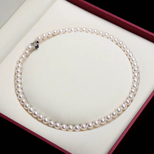 Pearl necklace in a box.