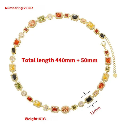 LuxDiamond Square: Bracelet & Necklace Set