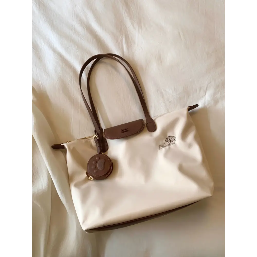Macaron Color Medium Oxford Cloth Suitcase with Internal Phone Pocket - Beige