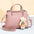 Macaron Color PU Suitcase Square Packing Handbag - Pink