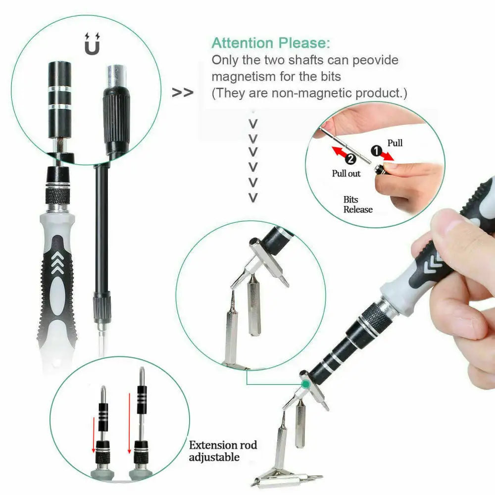 Magnetic Precision Bit Set with 115 in 1 Multifunctional Repair Tools W13633654 5
