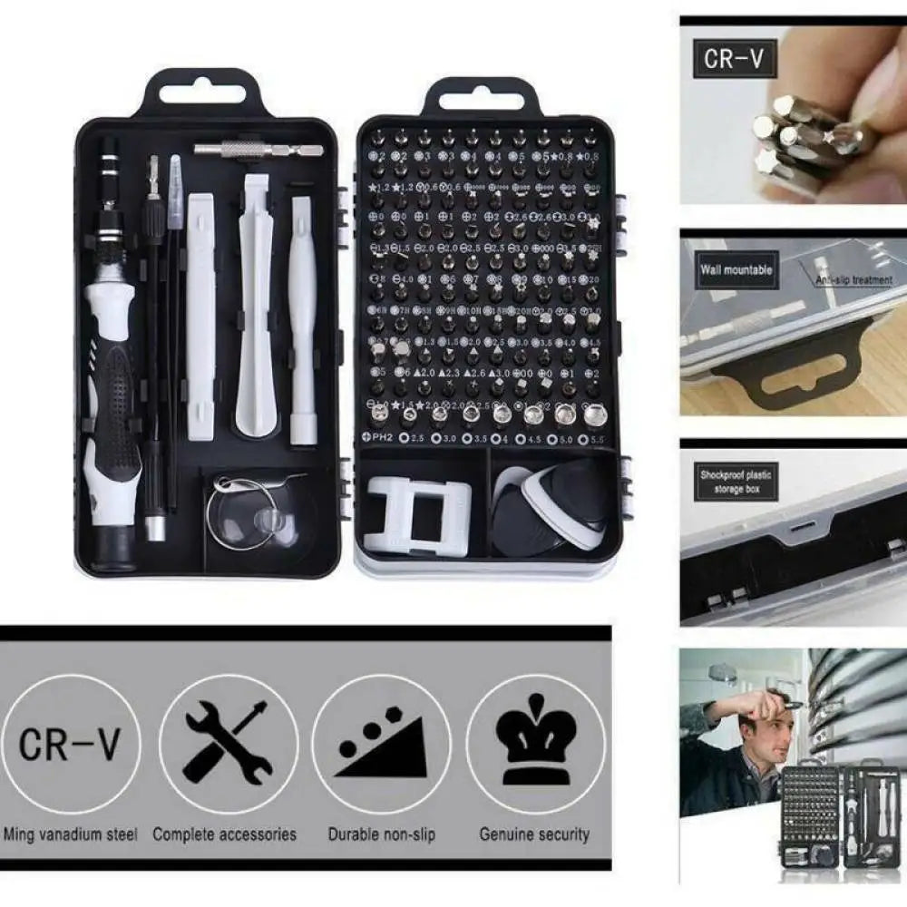 Magnetic Precision Bit Set with 115 in 1 Multifunctional Repair Tools W13633654 5