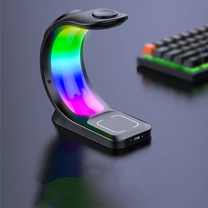 Magnetic Wireless Charger with RGB Lighting and Foreign Body Detection