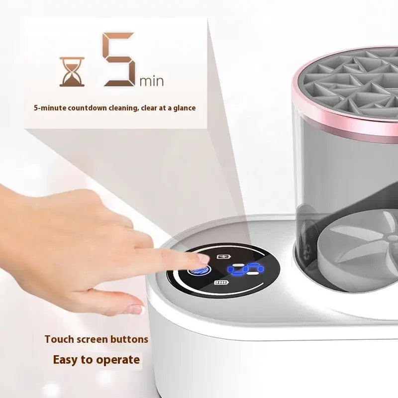Makeup Brush Cleaning Station with Drying and Disinfecting Chamber