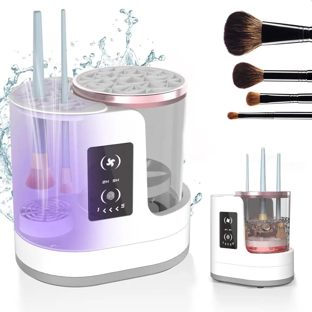 Makeup Brush Cleaning Station with Drying and Disinfecting Chamber