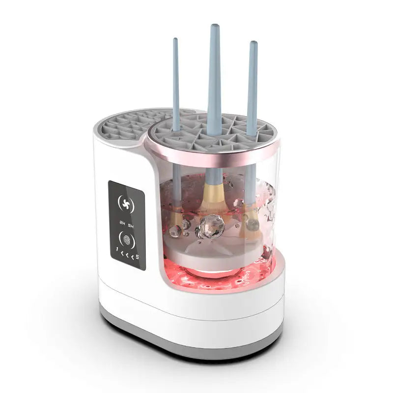 Makeup Brush Cleaning Station with Drying and Disinfecting Chamber