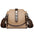 Medium Crossbody PU Bag with Open Pocket and Polyester Lining - Khaki