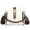Medium Crossbody PU Bag with Open Pocket and Polyester Lining - White