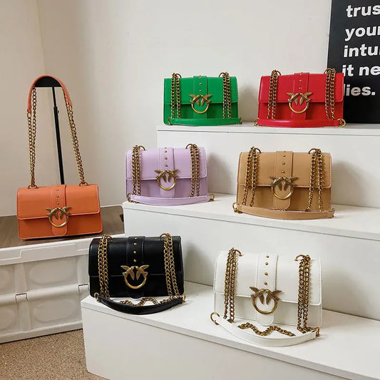 Medium Hard PU Synthetic Leather Suitcase with Double Shoulder Connectors