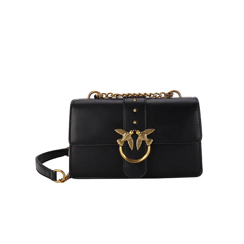 Medium Hard PU Synthetic Leather Suitcase with Double Shoulder Connectors