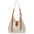 Medium Nylon Suitcase with Zipper Compartment in Black Khaki or Milky White - Creamy White