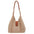Medium Nylon Suitcase with Zipper Compartment in Black Khaki or Milky White - Khaki