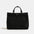 Medium Nylon Tote Bag with Open Pocket in Multiple Colors - All Black / 35X11X28cm