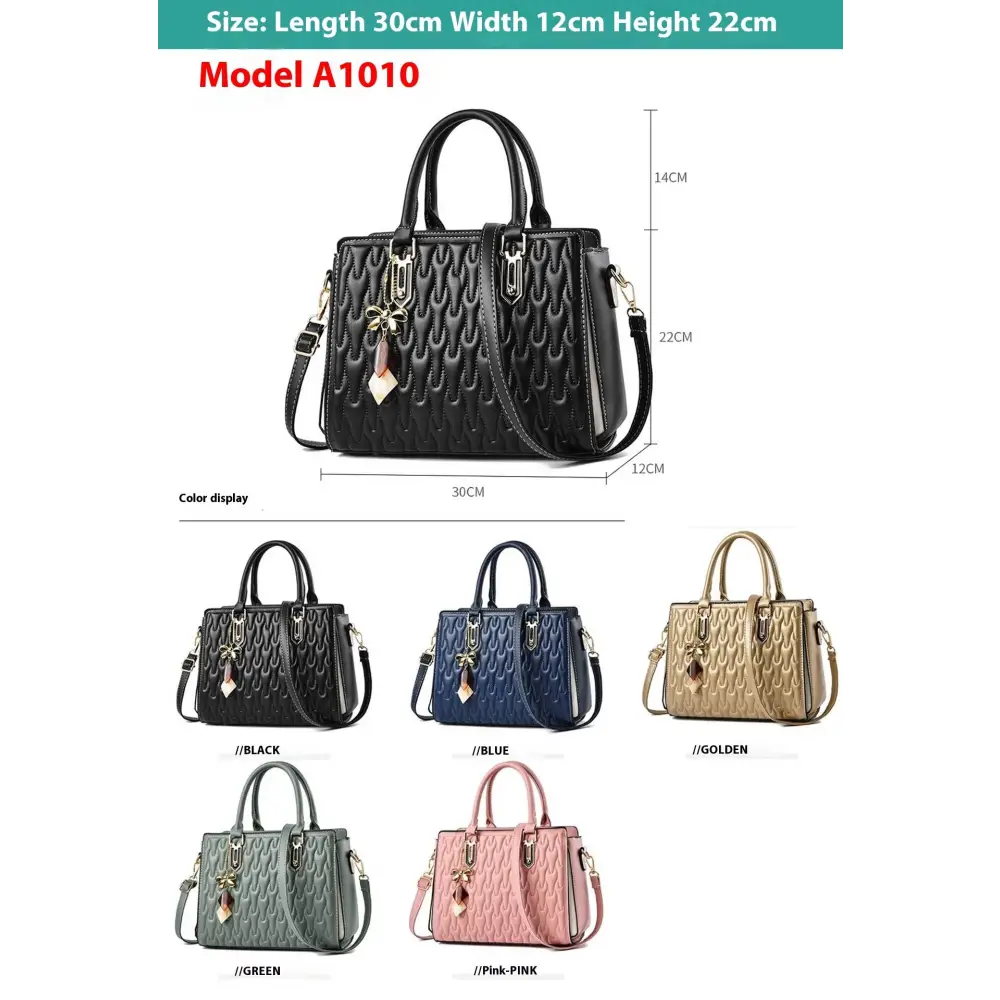 Medium Polyester Street Trend PU Bag with Zipper and Internal Pockets