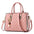 Medium Polyester Street Trend PU Bag with Zipper and Internal Pockets - Pink