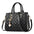 Medium Polyester Street Trend PU Bag with Zipper and Internal Pockets - Black