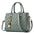 Medium Polyester Street Trend PU Bag with Zipper and Internal Pockets - Green