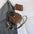 Medium PU Bucket Bag with Stitching and Multiple Pockets - Brown
