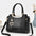 Medium PU Bucket Bag with Zipper and Multiple Color Options - Black / Length 25 Width 12 Height 20