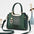 Medium PU Bucket Bag with Zipper and Multiple Color Options - Green / Length 25 Width 12 Height 20