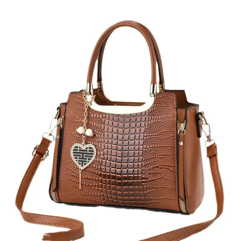 Medium PU Bucket Bag with Zipper and Multiple Color Options - Khaki / Length 25 Width 12 Height 20