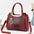 Medium PU Bucket Bag with Zipper and Multiple Color Options - Red / Length 25 Width 12 Height 20