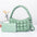 Medium PU Bucket Suitcase Bag with Internal Zipper and Multiple Compartments - Green / Length 24 Width 7 Height 14