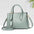 Medium PU Business Suitcase with Three Dimensional Pocket and Lock - Green