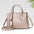 Medium PU Business Suitcase with Three Dimensional Pocket and Lock - Khaki
