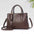 Medium PU Business Suitcase with Three Dimensional Pocket and Lock - Brown