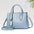 Medium PU Business Suitcase with Three Dimensional Pocket and Lock - Blue