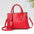 Medium PU Business Suitcase with Three Dimensional Pocket and Lock - Red
