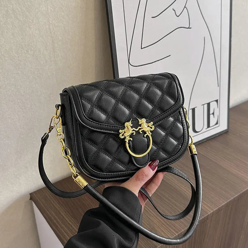 Medium PU Clamshell Crossbody Bag with Single Shoulder Strap