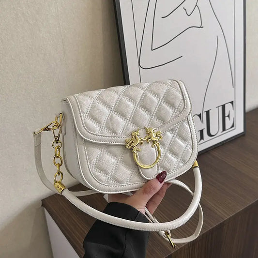Medium PU Clamshell Crossbody Bag with Single Shoulder Strap