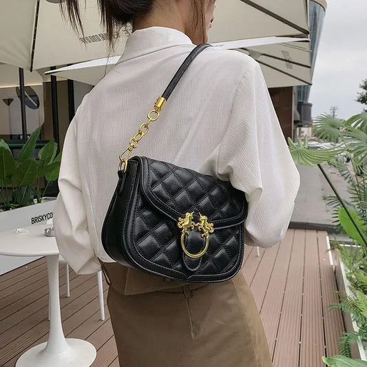 Medium PU Clamshell Crossbody Bag with Single Shoulder Strap