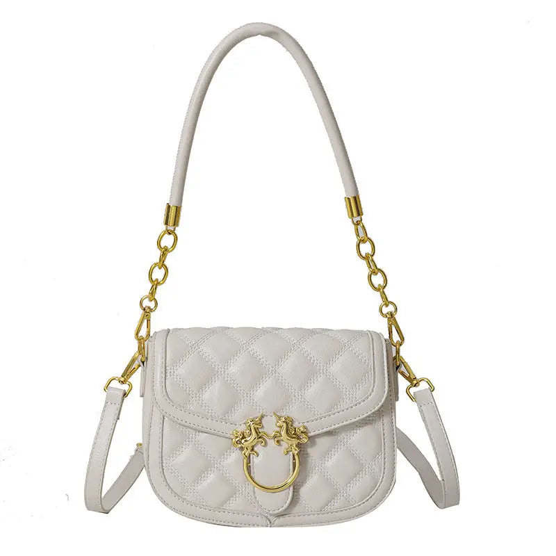 Medium PU Clamshell Crossbody Bag with Single Shoulder Strap