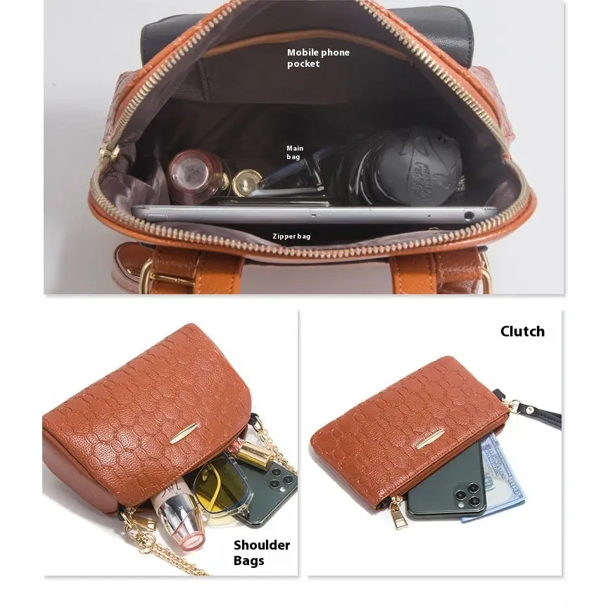 Medium PU Daily Competition Bag with Three-Dimensional Pocket