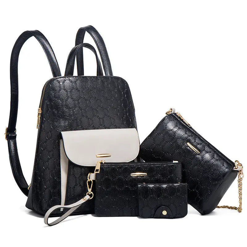 Medium PU Daily Competition Bag with Three-Dimensional Pocket - Black