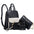 Medium PU Daily Competition Bag with Three-Dimensional Pocket - Black