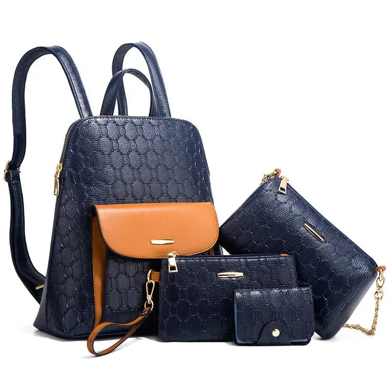 Medium PU Daily Competition Bag with Three-Dimensional Pocket - Dark Blue