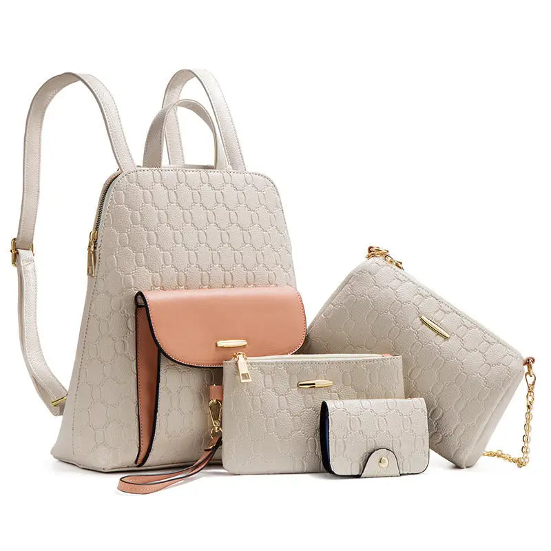 Medium PU Daily Competition Bag with Three-Dimensional Pocket - White