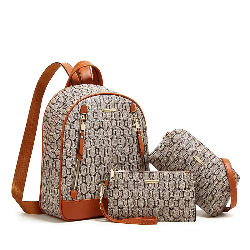 Medium PU Flap Shoulder Bag with Contrast Color and Zipper Compartment - Gray